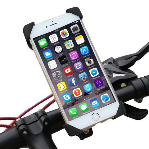 Universal Cell Phone Bicycle Rack Handlebar & Motorcycle Mount Holder GPS for devices 3.7 to 6.5 inches wide